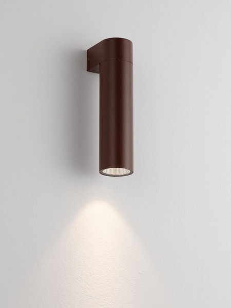 Nova Luce LED Außen-Wandleuchte Lusy 5W warmweiss 3000K IP65 salzwasserfest Cortenstahl Aluminium Ø5cm 9971459