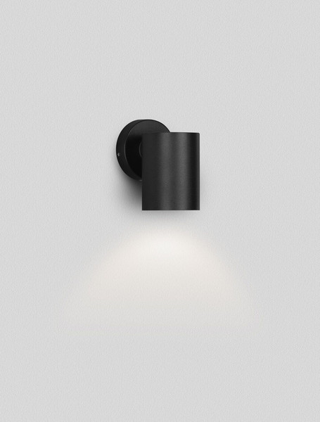 Nova Luce LED Außen-Wandleuchte Jackie 3W warmweiss 3000K IP65 salzwasserfest Anthrazit Aluminium Ø6cm 9971462