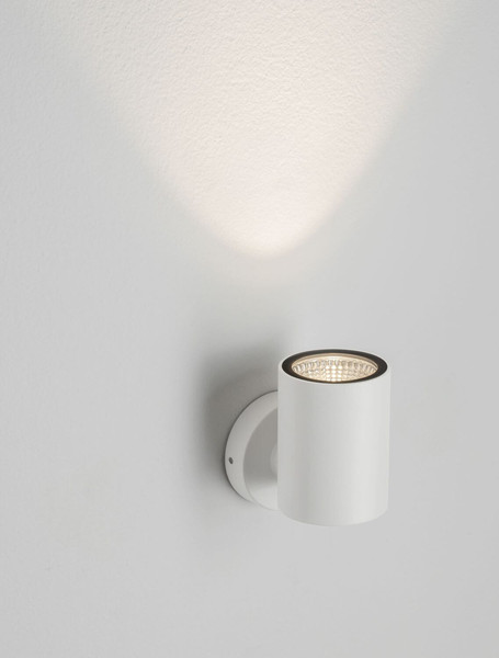 Nova Luce LED Außen-Wandleuchte Jackie 3W warmweiss 3000K IP65 salzwasserfest Weiß Aluminium Ø6cm 9971463