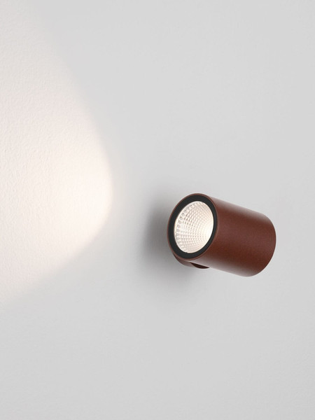 Nova Luce LED Außen-Wandleuchte Jackie 3W warmweiss 3000K IP65 salzwasserfest Cortenstahl Aluminium Ø6cm 9971464