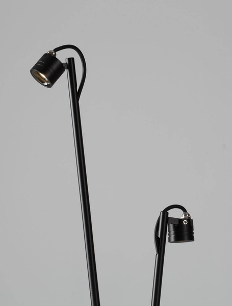 Nova Luce LED Wegeleuchte Sento schwenkbar 6W warmweiss 3000K IP65 salzwasserfest Anthrazit Aluminium 70cm 9971465