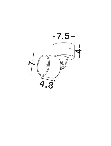 Nova Luce LED Außen-Wandleuchte Helmet schwenkbar 5W warmweiss 3000K IP65 salzwasserfest Anthrazit Aluminium Ø7,5cm 9971468