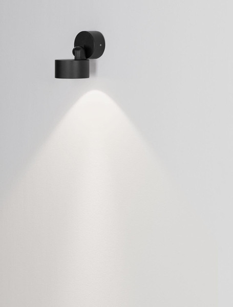 Nova Luce LED Außen-Wandleuchte Helmet schwenkbar 10W warmweiss 3000K IP65 salzwasserfest Anthrazit Aluminium Ø9cm 9971469