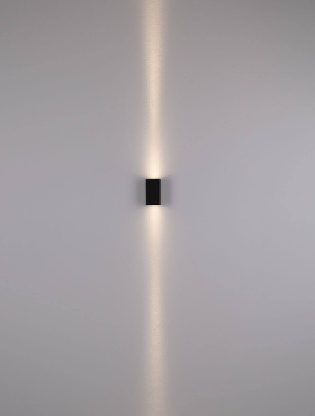 Nova Luce LED Außen-Wandleuchte Elio 6W warmweiss 3000K IP65 salzwasserfest Anthrazit Aluminium 13x7cm 9971470