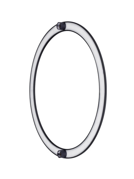 Nova Luce LED Wandleuchte Lyb 32W warmweiss 3000K Schwarz Aluminium Ø50cm 9980577