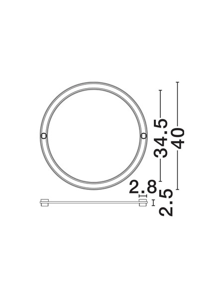 Nova Luce LED Wandleuchte Lyb 27W warmweiss 3000K Schwarz Aluminium Ø40cm 9980579
