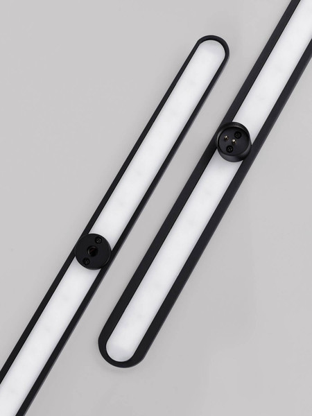 Nova Luce LED Wandleuchte Lyb 19W warmweiss 3000K Schwarz Aluminium 85x4cm 9980581