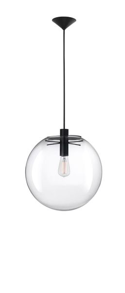 Nova Luce OVVIO Pendelleuchte E27 Schwarz 185x30cm dimmbar 42108001