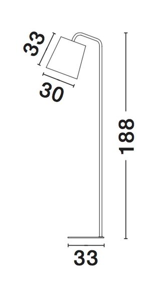 Nova Luce STABILE Stehlampe E27 Gold 188x30cm 549601