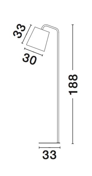 Nova Luce STABILE Stehlampe E27 Weiß 188x30cm 549602
