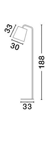 Nova Luce STABILE Stehlampe E27 Schwarz 188x30cm 549603