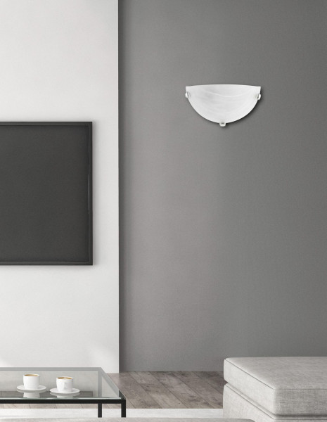 Nova Luce GIORNO Wandleuchte E27 Weiß 30x7,5x16cm dimmbar 605803