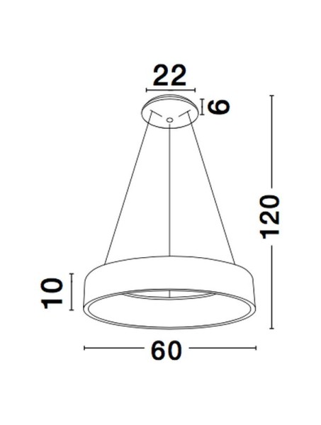 Nova Luce RANDO LED Pendelleuchte Weiß 54W Warmweiss 120x60cm 6167205