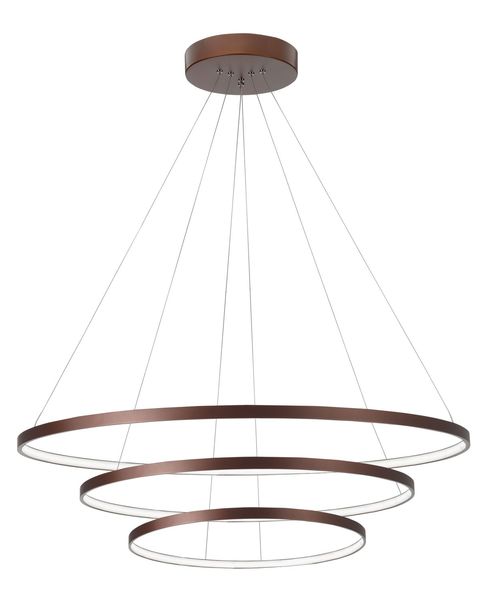 Nova Luce FERROL LED Pendelleuchte Braun 123W Warmweiss 150x80cm dimmbar 6265004