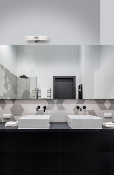 Nova Luce POLO Wandleuchte E14 2-fach Chrom IP44 40x6,5x5cm dimmbar 6310541