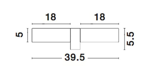 Nova Luce POLO Wandleuchte E14 2-fach Chrom IP44 40x6,5x5cm dimmbar 6310541