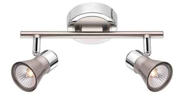 Nova Luce GALERIA Deckenleuchte GU10 2-fach Nickel 25x7,8x16,5cm dimmbar 663002