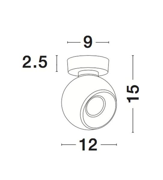 Nova Luce TORE Deckenleuchte GU10 Weiß 15x12cm dimmbar 665001