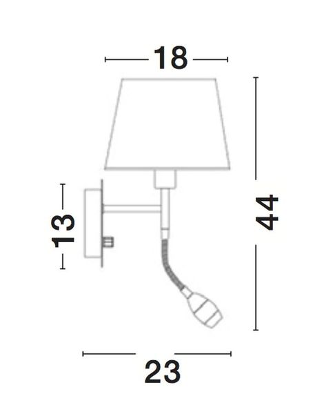 Nova Luce MONTATO Wandleuchte LED&E27 2-fach Chrom 3W Warmweiss 18x21x44cm 6916202