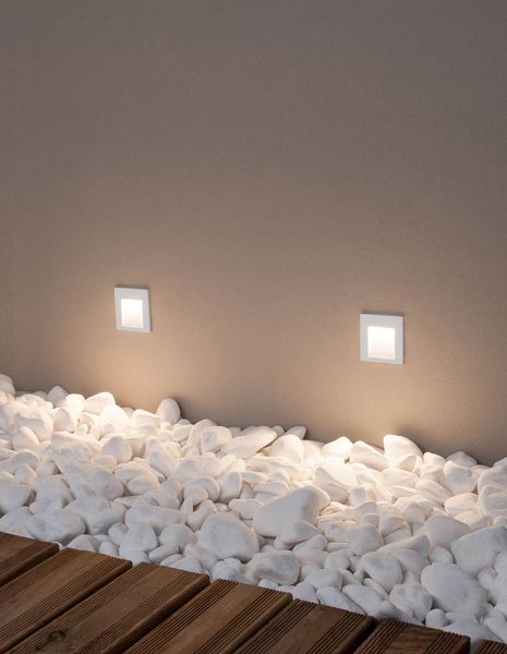 Nova Luce KRYPTON LED Wandeinbauleuchte Weiß 3W IP54 Warmweiss 8x7x8cm 727001