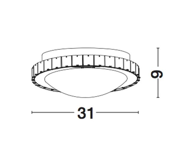 Nova Luce PALERMO Deckenleuchte E27 2-fach Chrom 9x31cm dimmbar 7311401