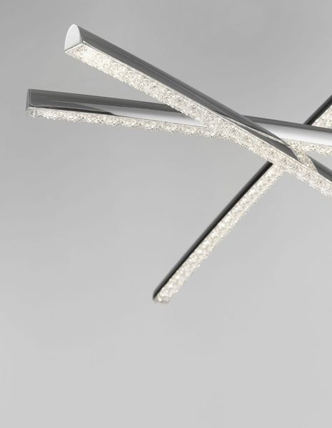 Nova Luce SEVILLE LED Pendelleuchte Chrom 38W Warmweiss 90x120cm 81007601