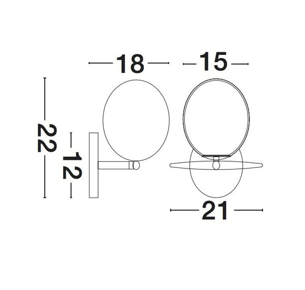 Nova Luce VITTON Wandleuchte E14 Gold 21x18x22cm dimmbar 8279603