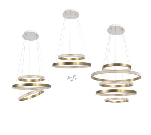 Nova Luce VEGAS LED Pendelleuchte Messing 23W Warmweiss 180x65cm 86016807
