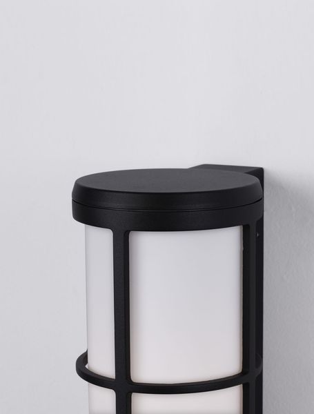 Nova Luce STONE Wandleuchte E27 Schwarz 12W IP54 12x15x23cm 9002851