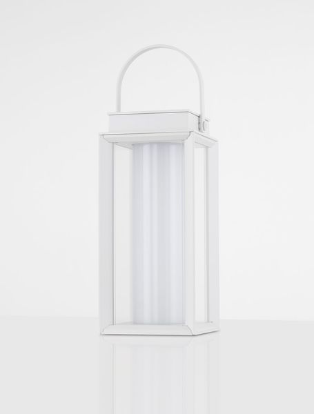 Nova Luce VERHAL LED Dekorative Stehleuchte Weiß 2W IP54 Warmweiss 16x16x47,5cm dimmbar 9002861