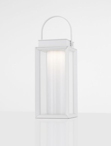 Nova Luce VERHAL LED Dekorative Stehleuchte Weiß 2W IP54 Warmweiss 16x16x47,5cm dimmbar 9002861