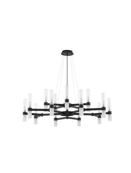 Nova Luce CENTURY Pendelleuchte G9 30-fach Schwarz 210x120cm dimmbar 9006053