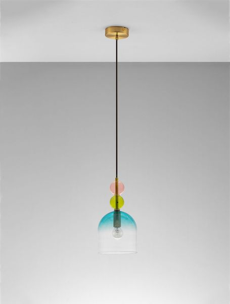 Nova Luce MURANO Pendelleuchte E14 Gold 184,5x16cm dimmbar 9009233