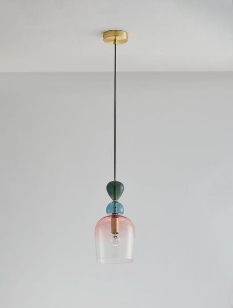 Nova Luce MURANO Pendelleuchte E14 Gold 185,5x15,7cm dimmbar 9009234