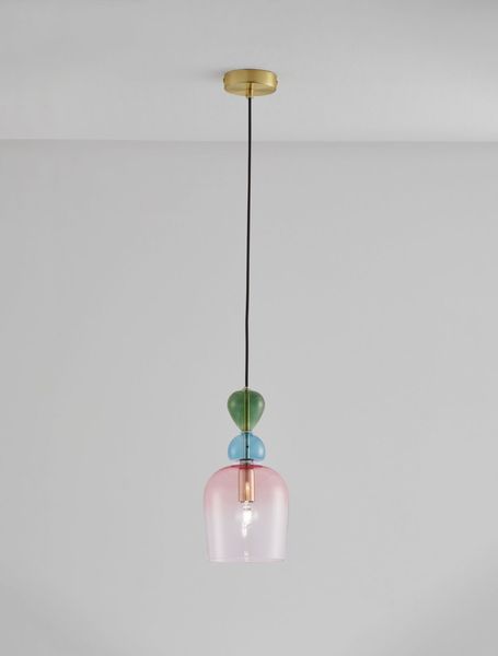 Nova Luce MURANO Pendelleuchte E14 Gold 185,5x15,7cm dimmbar 9009234