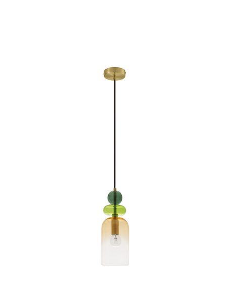 Nova Luce MURANO Pendelleuchte E14 Gold 184x10,8cm dimmbar 9009235