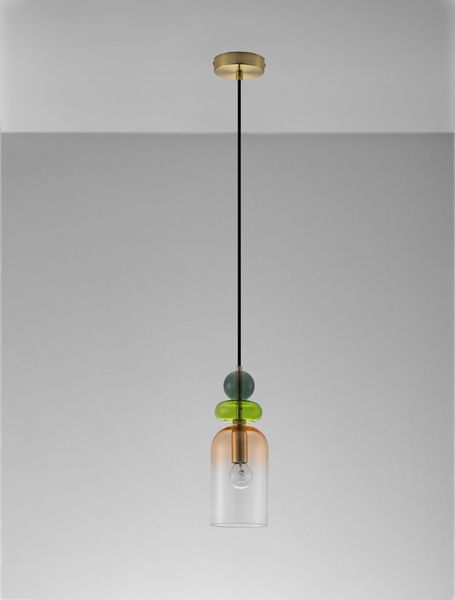 Nova Luce MURANO Pendelleuchte E14 Gold 184x10,8cm dimmbar 9009235