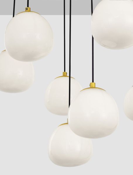 Nova Luce THE EGG Pendelleuchte G9 12-fach Gold 70x75cm dimmbar 9009261