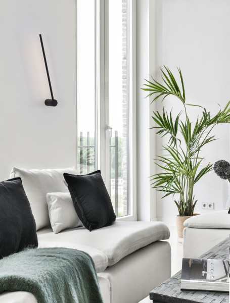 Nova Luce SYNTHESI LED Wandleuchte Schwarz 17W Warmweiss 6x10x60cm 9009322