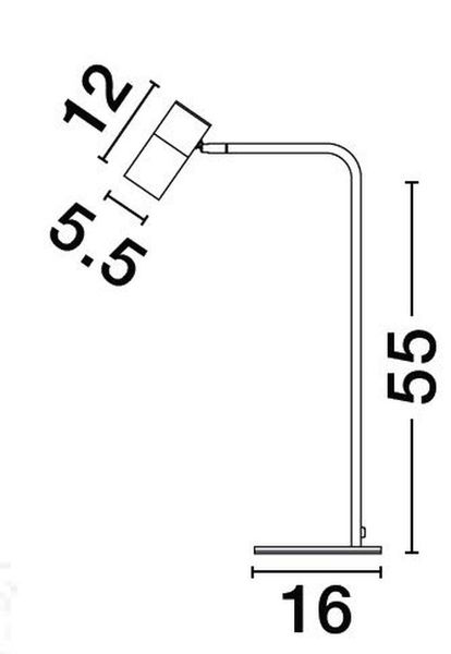 Nova Luce PONGO Tischleuchte GU10 Schwarz 55x16cm dimmbar 9010225