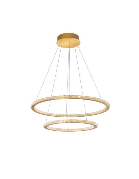 Nova Luce CILION LED Pendelleuchte Messing 56W Warmweiss 150x60cm dimmbar 9011139