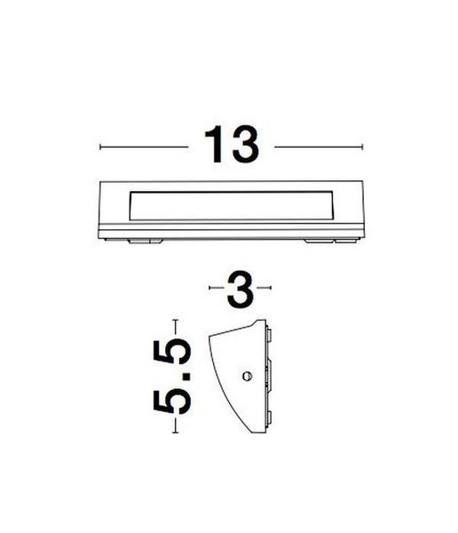 Nova Luce LIV LED Wandleuchte Weiß 3,5W IP54 Warmweiss 13x3x5,5cm 9018061