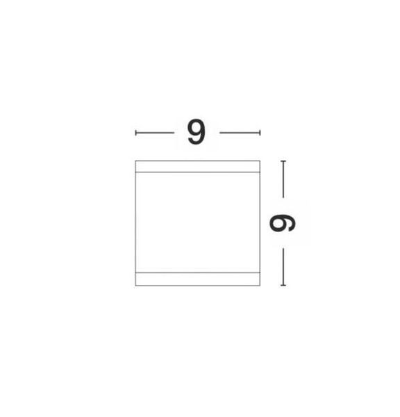 Nova Luce CERISE Deckenleuchte GU10 Grau 7W IP54 9x9x9cm dimmbar 9020061