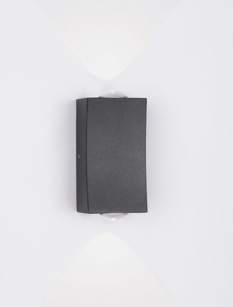 Nova Luce DEWEI LED Wandleuchte Schwarz 2x2W IP54 Warmweiss 5x4x9cm 9026117