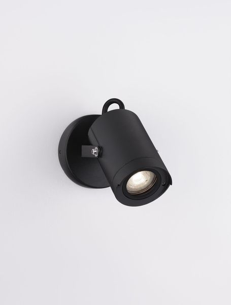 Nova Luce KIMIKO Wandleuchte GU10 Schwarz 10W IP54 7x12,5cm dimmbar 9026126