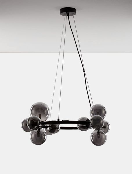 Nova Luce ODILLIA Pendelleuchte G9 11-fach Schwarz 120x65cm dimmbar 9028855