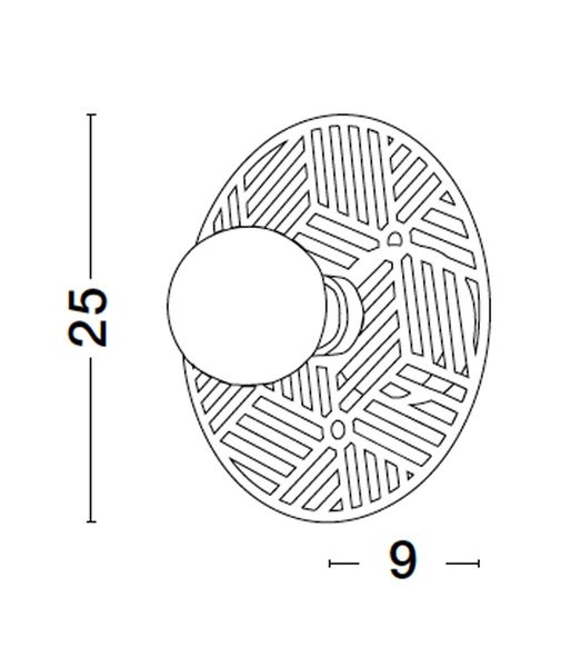 Nova Luce ERES Wandleuchte E27 Gold 9x25cm dimmbar 9035972