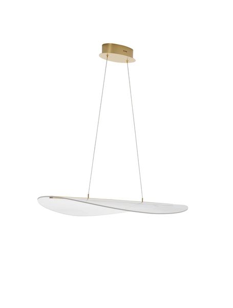 Nova Luce AGOS LED Pendelleuchte Gold 32W Warmweiss 95x56x150cm dimmbar 9054450