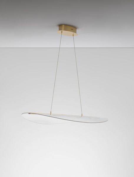 Nova Luce AGOS LED Pendelleuchte Gold 32W Warmweiss 95x56x150cm dimmbar 9054450