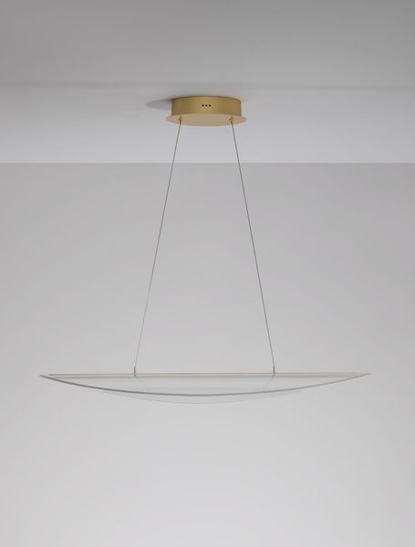 Nova Luce AGOS LED Pendelleuchte Gold 32W Warmweiss 95x56x150cm dimmbar 9054450